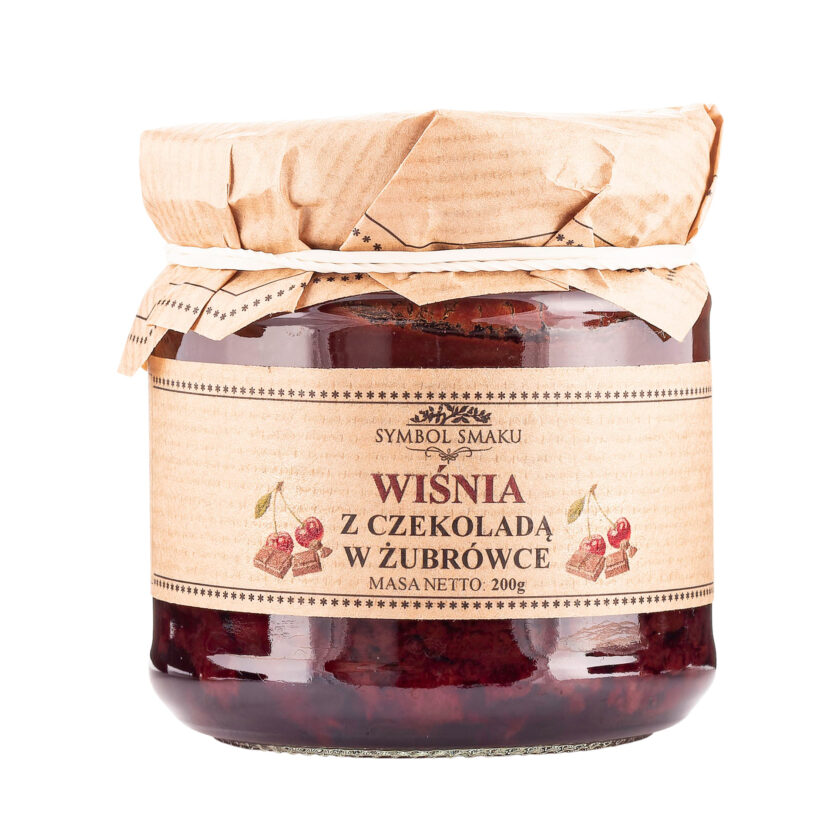 Wiśnia z czekoladą w żubrówce 200g