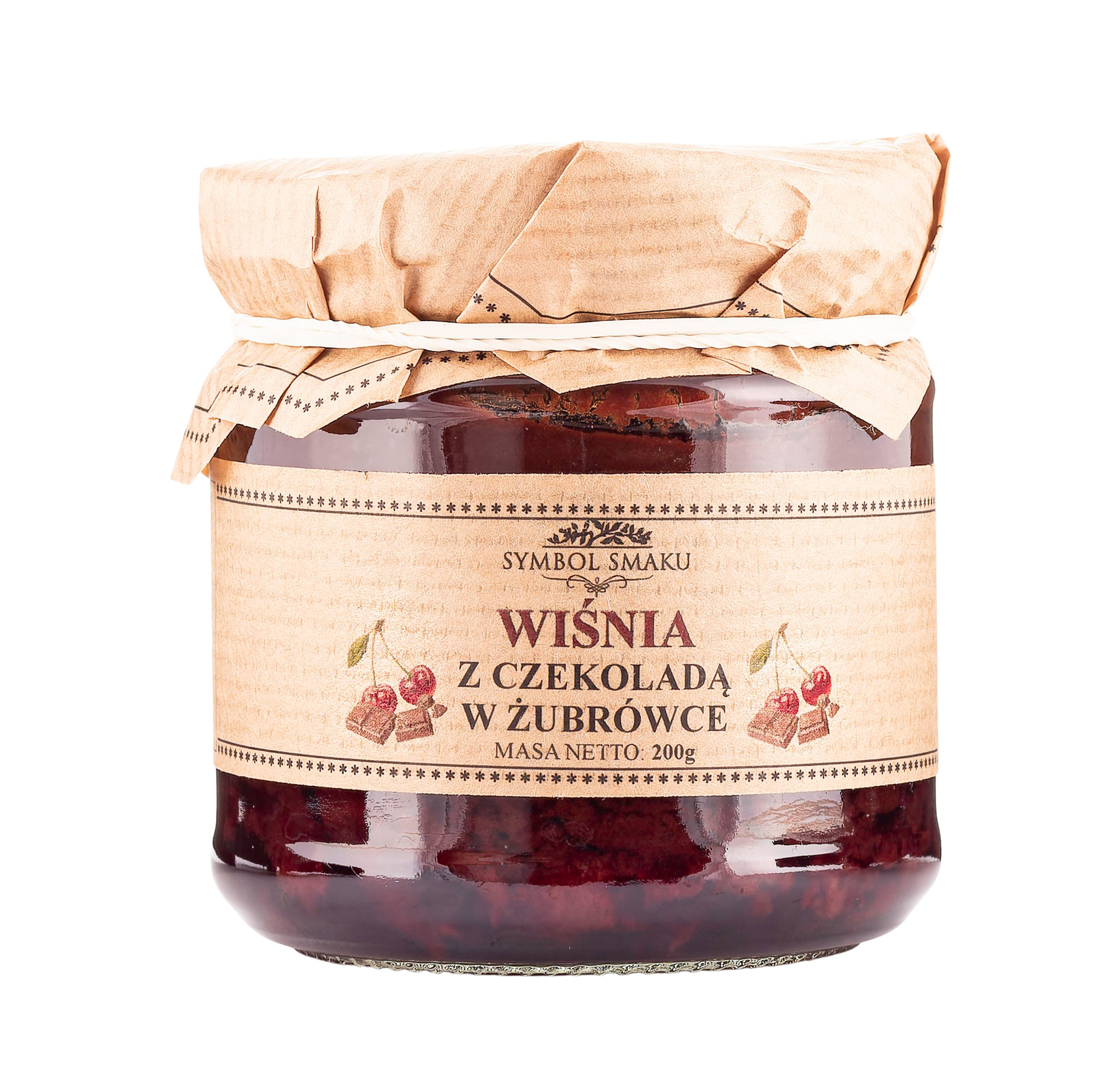 Wiśnia z czekoladą w żubrówce 200g